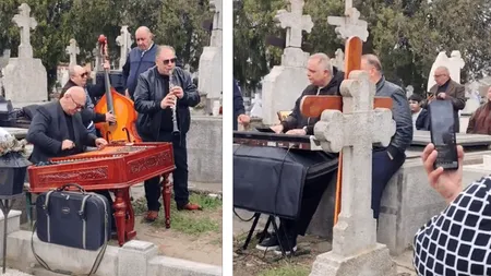 Concert în cimitir, la Giurgiu, în ziua de Paști. S-au făcut și dedicații pentru răposați. Imagini incredibile