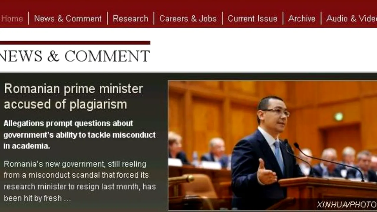 Ce este Nature, revista care a dat startul scandalului de plagiat al lui Victor Ponta