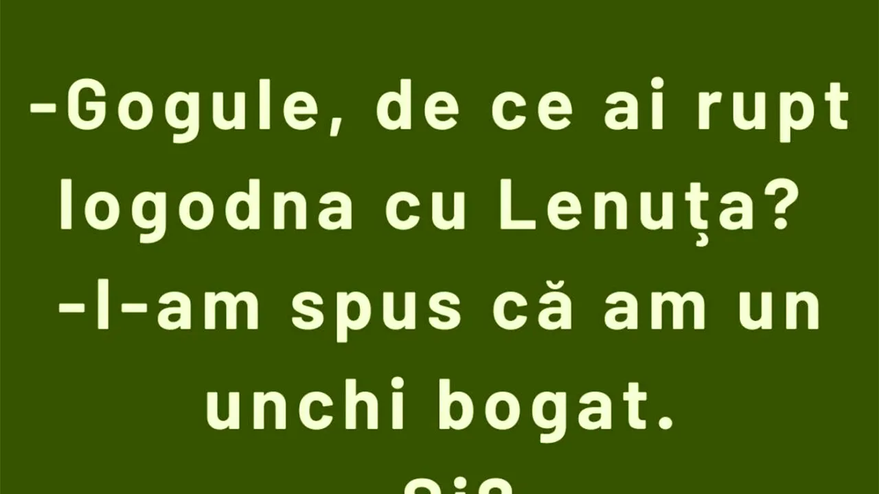 Bancul de joi | Gogu, Lenuța și unchiul bogat