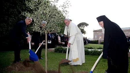 Papa Francisc și Patriarhul Bartolomeu: 