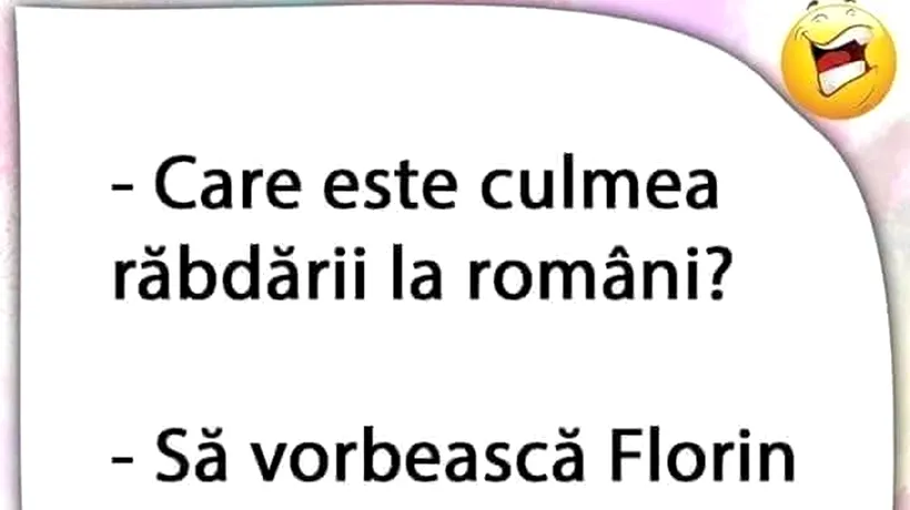 Bancul de duminică | Care este culmea răbdării la români?