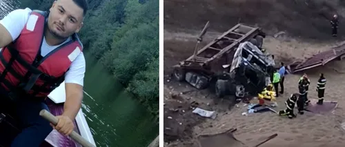 VIDEO| Cătălin, un șofer din Constanța, s-a prăbușit cu TIR-ul într-o prăpastie de 20 de metri. Băiatul împlinise 23 de ani