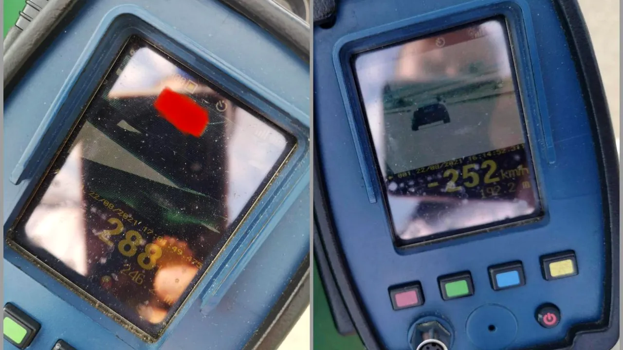 Șofer prins când circula cu 288 de kilometri pe oră pe A3. Poliția: „Ce timp de reacție poți să ai?”