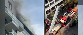 VIDEO UPDATE | Incendiu puternic într-un complex rezidențial de lux din București. Autoritățile au intervenit de urgență