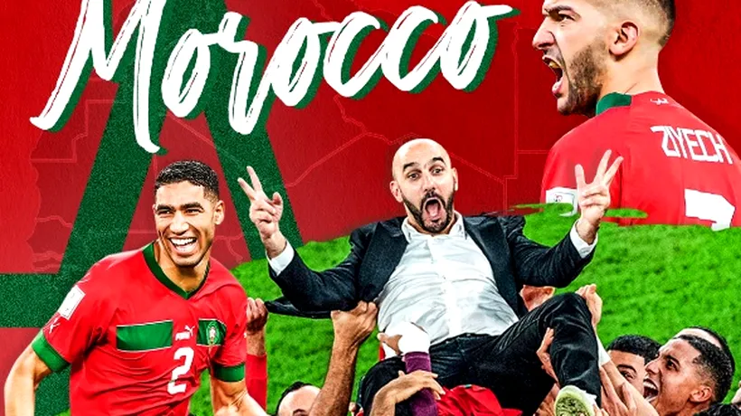 Maroc scrie istorie la Cupa Mondială din Qatar 2022! Este prima echipă africană care atinge semifinalele