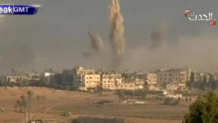 VIDEO: Un cartier din Gaza este DISTRUS COMPLET în numai o oră