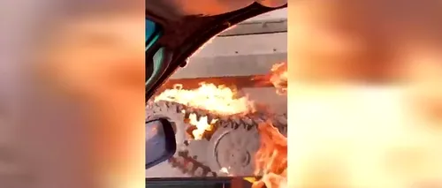 Ucraina: O femeie a incendiat un tanc rusesc cu un cocktail Molotov | FOTO, VIDEO