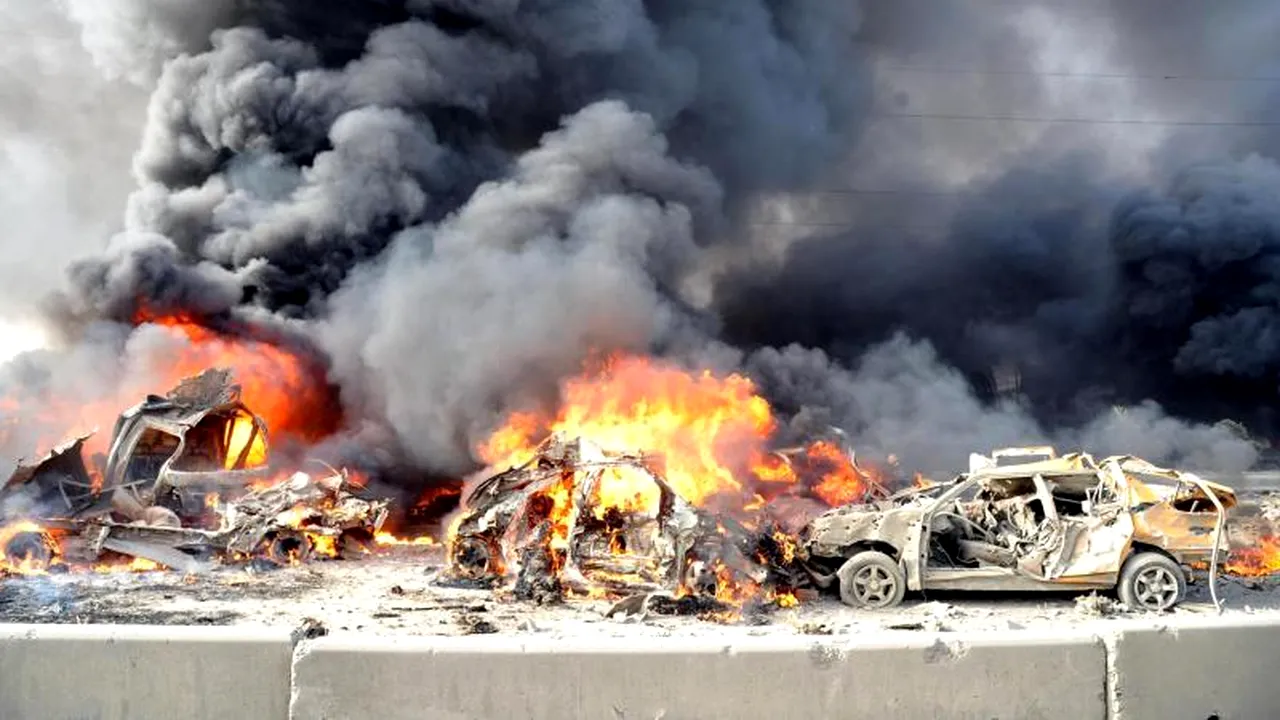 Cum se văd atacurile armate din Siria din satelit. Ținta bombardamentelor, cel mai mare oraș din țară