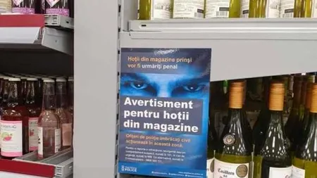 Afișul care i-a deranjat pe românii din Marea Britanie: „Avertisment pentru hoții...”