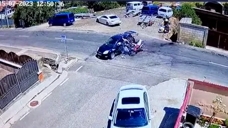 VIDEO | Un motociclist a murit în urma unui accident în trafic cu un bărbat de 70 de ani