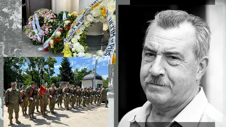 Zeci de oameni l-au condus pe ultimul drum pe Costel Constantin. 