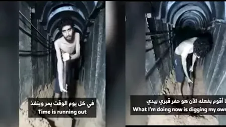 Filmare cumplită cu un ostatic capturat de Hamas, care își sapă groapa. Reacția lui Netanyahu: 