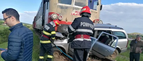 Mașină lovită de tren în județul Iași. Șoferul autoturismului a murit