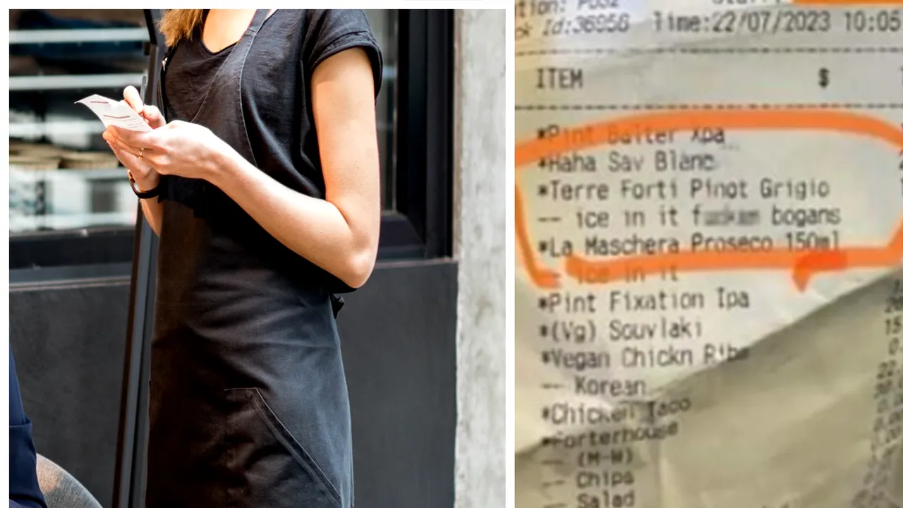 Mesajul cu care o chelneriță din Australia a ȘOCAT un cuplu venit la restaurant. „Clientul a plătit pentru ea și...”
