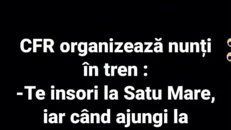 BANCUL ZILEI | CFR organizează nunți în tren