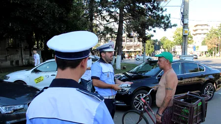 Un biciclist din Brăila era atât de beat, încât abia a putut să sufle în etilotest. Ce alcoolemie avea bărbatul (VIDEO)