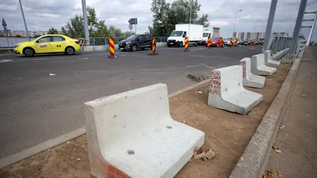 Șoferii „șmecheri” de pe Podul Ciurel, potoliți cu dale de beton. „Încălcau orice regulă și creau un risc major de accidente” | VIDEO & FOTO