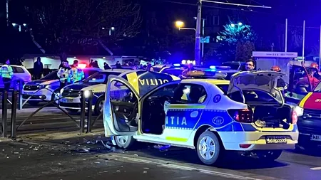 VIDEO | Doi polițiști au ajuns la SPITAL, după o urmărire în Capitală (Update)