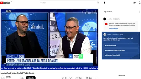 POLL Marius Tucă Show: „Care au fost mijloacele folosite pentru a face față scumpirilor din ultimele luni?”. Au existat trei variante de răspuns