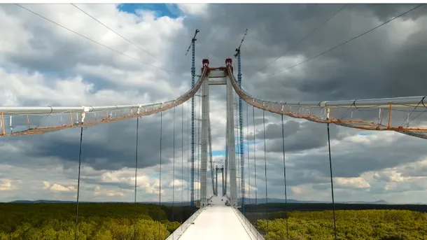 VIDEO | Podul suspendat peste Dunăre nu va fi gata anul acesta. În ce stadiu se află construcția / „Am făcut o vizită neanunțată la șantier”