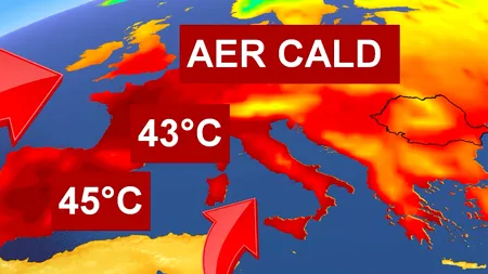 Un val mega-canicular de 45 grade Celsius se apropie de România. Meteorologii ANM, în alertă: Pe ce dată ajunge în țara noastră