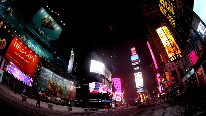 Ninsoarea transformă New York-ul într-un oraș fantomă - GALERIE FOTO