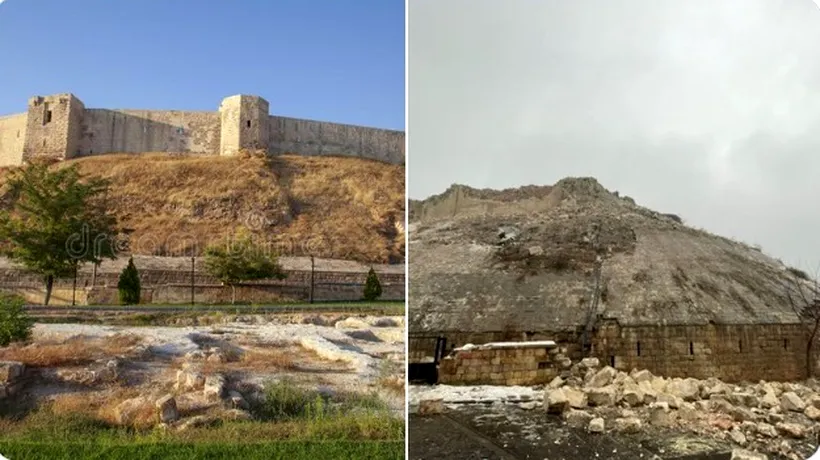 Castel vechi de 2.000 de ani, DISTRUS de cutremurele din Turcia și Siria - FOTO