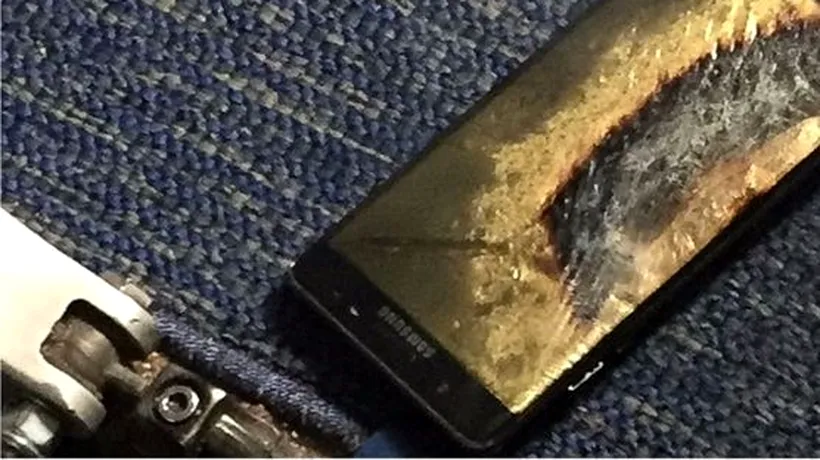 Avion evacuat după ce un telefon Samsung Galaxy Note 7 a explodat