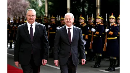 FOTO-VIDEO | Premierul Nicolae Ciucă l-a primit la Palatul Victoria pe cancelarul german Olaf Scholz. Ce au discutat cei doi oficiali