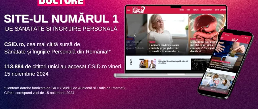 CSID.ro, cea mai citită sursă de Sănătate și Îngrijire personală din România!