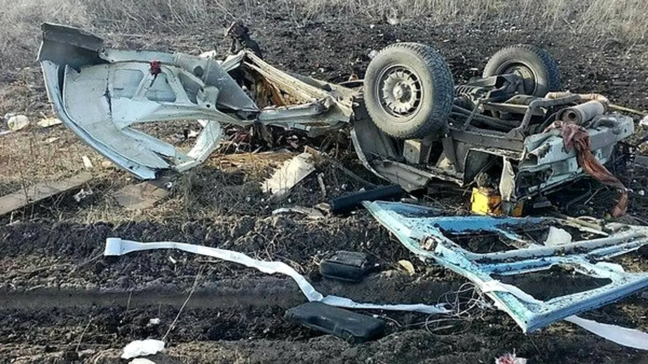 Patru morți în estul Ucrainei, după ce un minibuz lovește o mină 