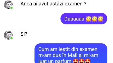BANCUL de joi | „Anca, ai avut astăzi examen?”
