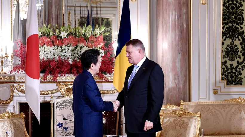 Klaus Iohannis, întrevedere cu premierul Japoniei, ShinzÅ Abe - FOTO