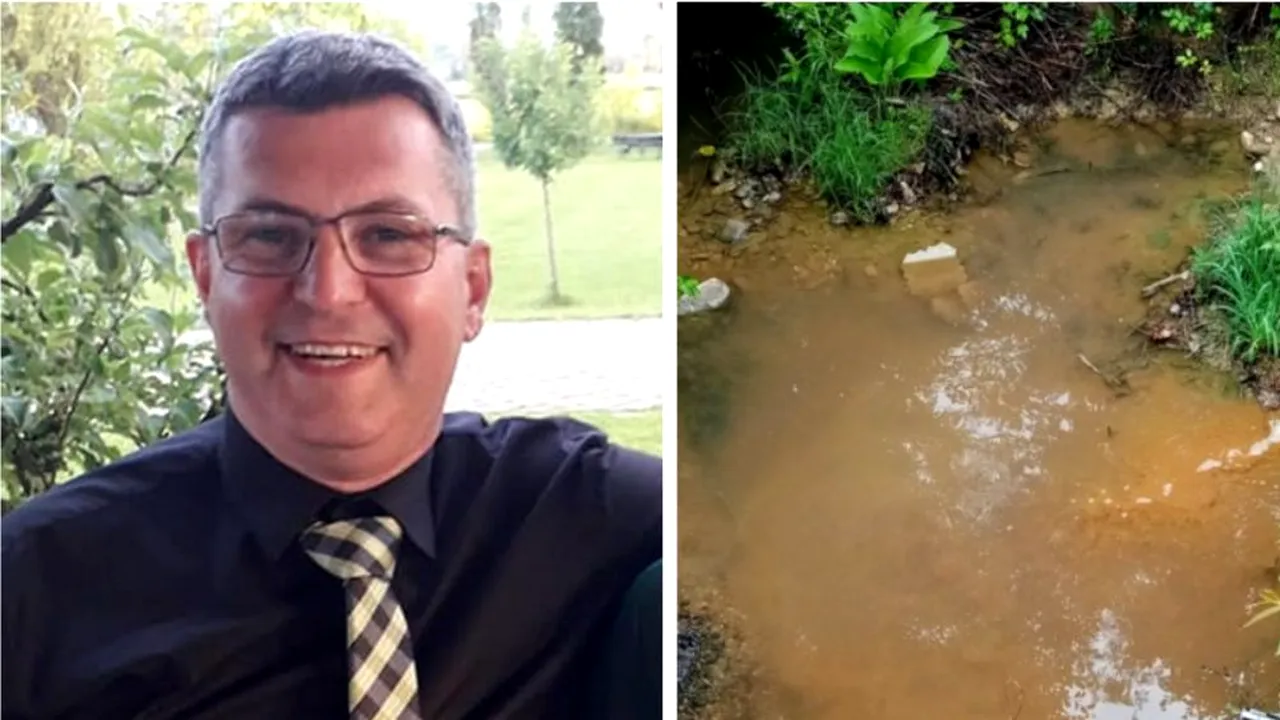 Fiul unui fost primar, prins când polua un râu cu reziduri toxice. Otrăvurile au ajuns direct în apă și în pământ