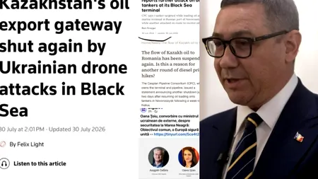 Victor Ponta: „Nu găsiți nicăieri publicat faptul că atacurile cu drone ale Ucrainei au oprit din nou importurile de petrol din Kazakhstan!”
