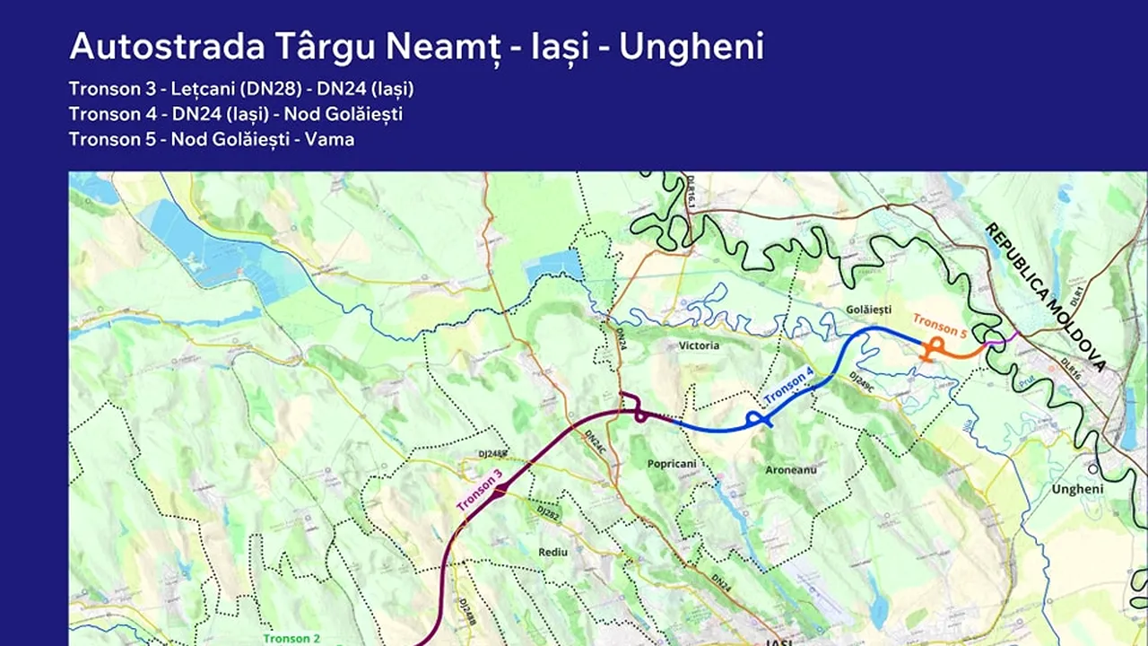 Sorin Grindeanu: Au fost stabilite termenele-limită de depunere a ofertelor pentru TRONSOANELE Leţcani-Ungheni ale Autostrăzii Unirii