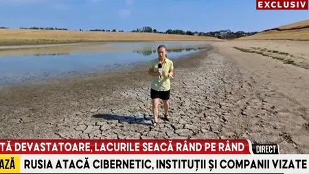 Situație dramatică în județul Olt: lacul din comuna Drăghiceni a început să SECE din cauza caniculei