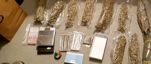 FOTO-VIDEO | Cantitate uriașă de droguri, descoperită în Brașov, Bacău și Timiș. Patru persoane au fost arestate