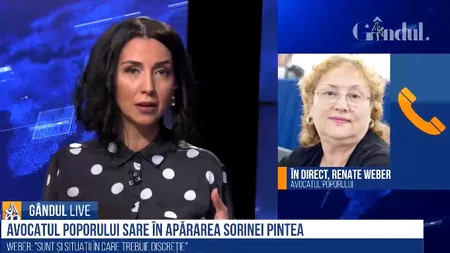 EXCLUSIV. Renate Weber, la Gândul Live: Și Sorina Pintea este un om care are drepturi
