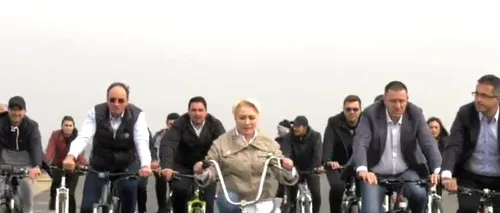 VIDEO Viorica Dăncilă, pe bicicletă la inaugurarea Centurii Bacău