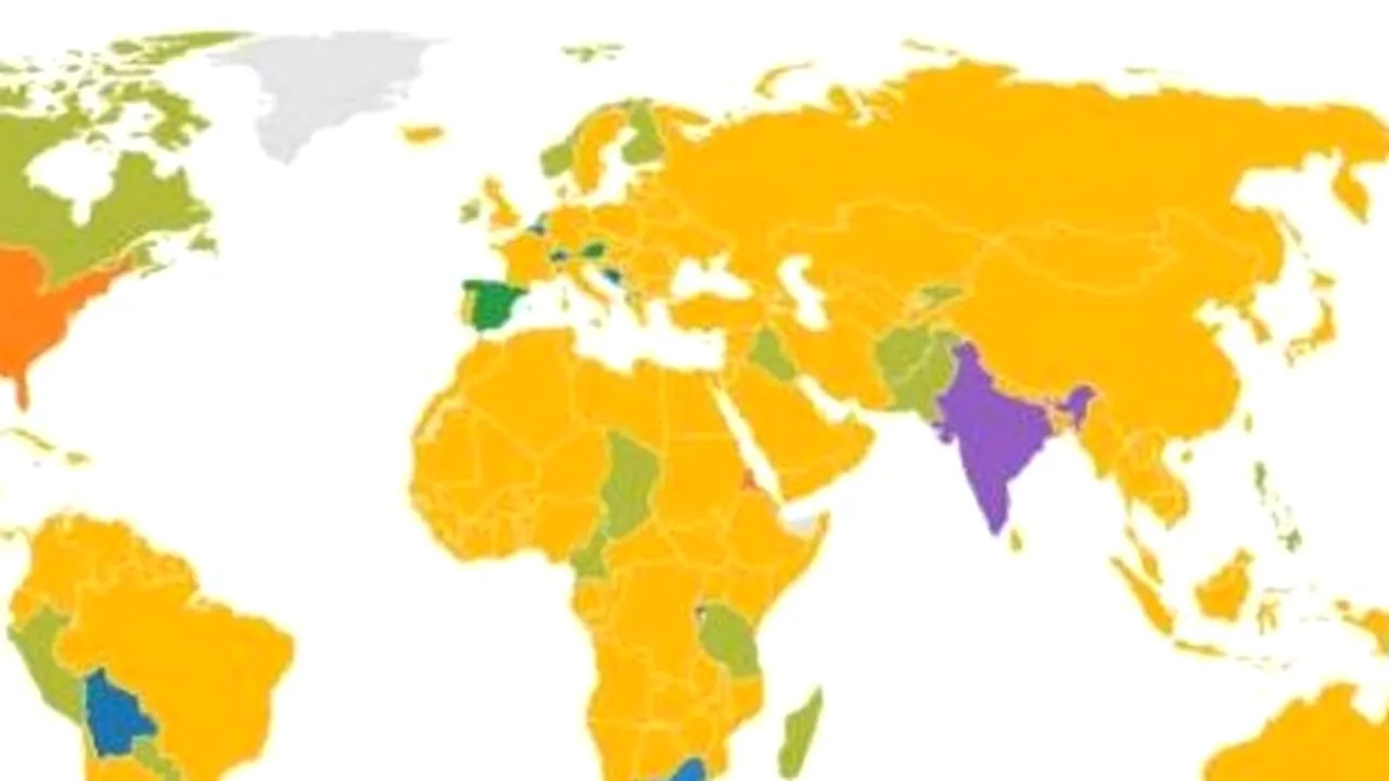 Harta limbilor oficiale ale țărilor lumii. Statul care are 16 dialecte oficiale