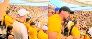 Imagini IMPRESIONANTE cu mulțimea de suporteri români din tribune, pe stadionul din Frankfurt. Explozie de bucurie după meciul România Slovacia