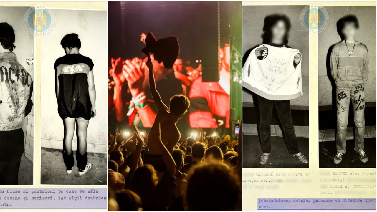 Tineri reținuți pentru că purtau haine inscripționate cu numele unor formații. CNSAS publică fotografii de arhivă: ”Să preţuim libertatea!”