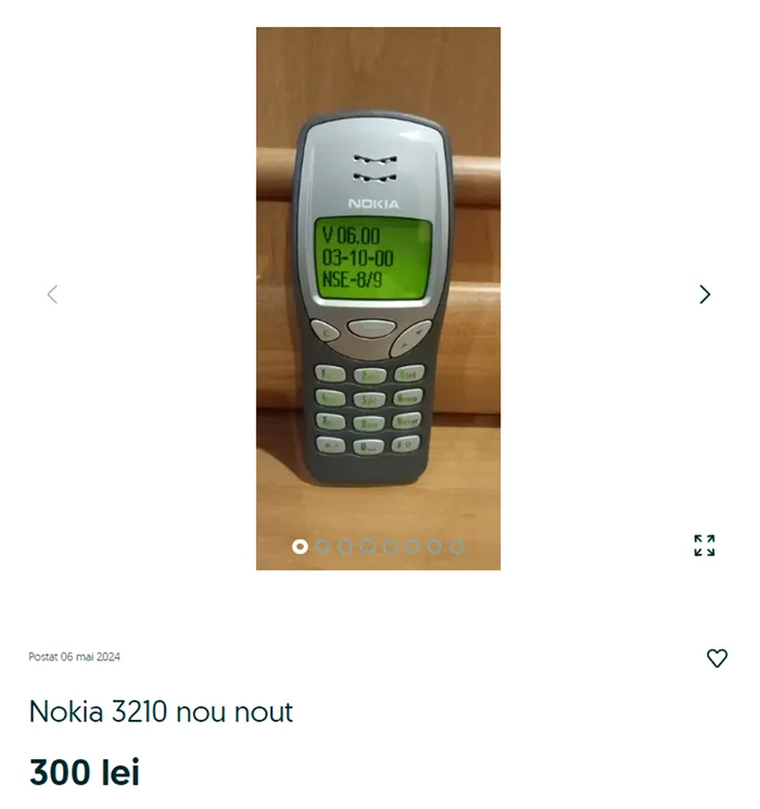 Mai ții minte legendarul telefon Nokia 3210?! Cu câți lei se vinde acum, în mai 2024