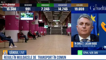 GÂNDUL LIVE. Lucian Bode, ministrul Transporturilor: În două zile Comisia Europeană va spune dacă vor fi separatoare de plastic în avion