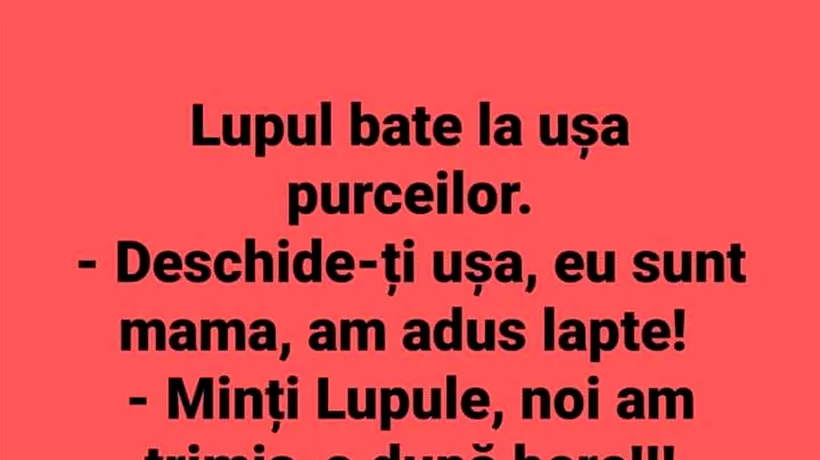 BANCUL ZILEI | Lupul și cei 3 purceluși - varianta 2024