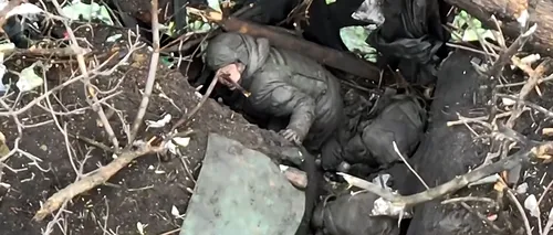 IMAGINI inedite din Ucraina. Un militar rus „imploră” o dronă să nu îl ucidă