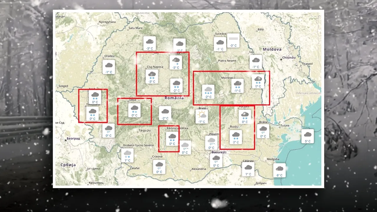 Lapovița și ninsoarea cuprind cea mai mare parte a României. ANM, pentru Gândul: „Condiții semnificative de polei”