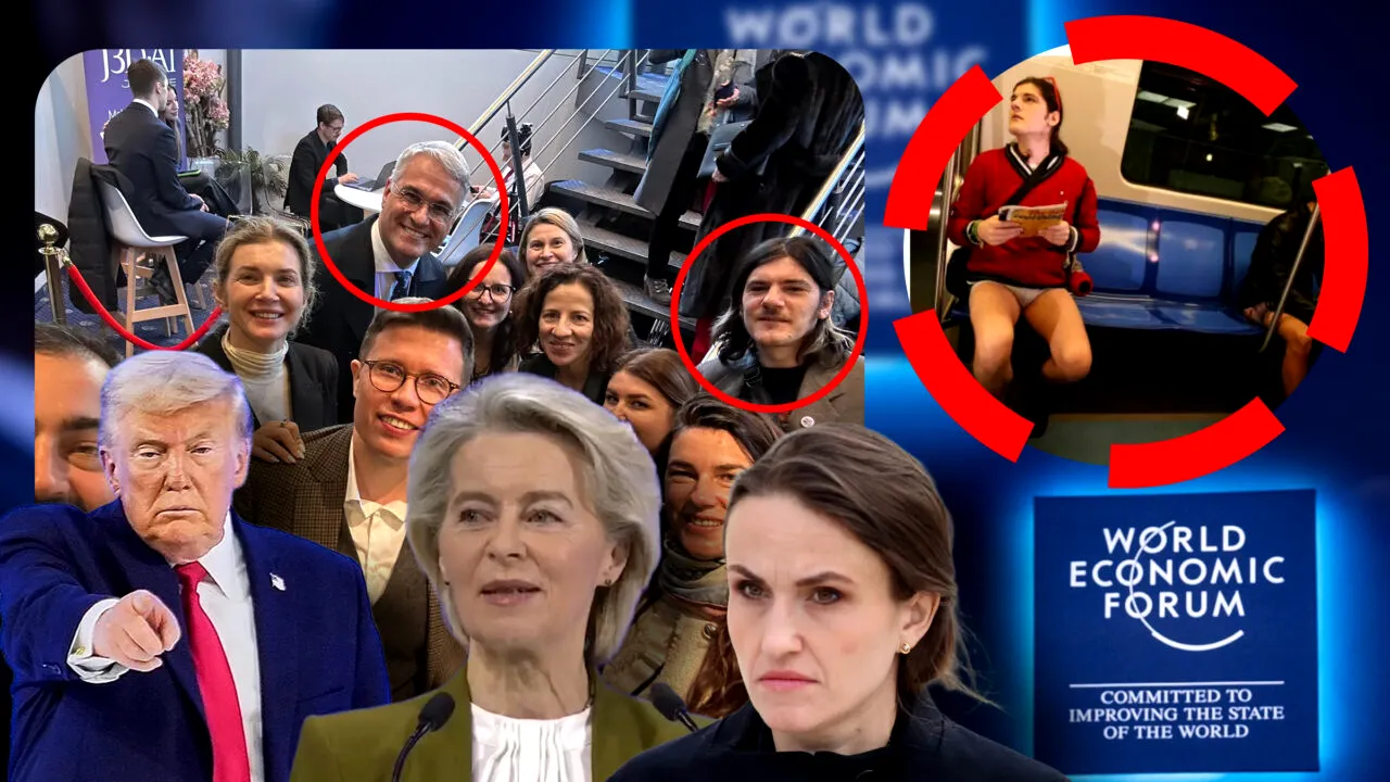 Prezență surpriză la Davos. Alături de Trump, Macron sau Ursula, a participat „protestatarul în chiloți”. Bădiță apare împreună cu oficiali români