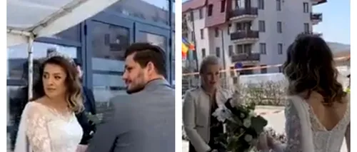 VIDEO Doi tineri din Cluj au făcut nuntă, respectând Ordonanța Militară. Au participat doar opt persoane